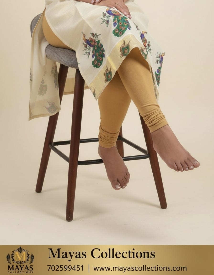 Mayas Traditional Mayil Peeli Printed Kurthi